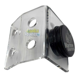 Marine Sources Magnetic Coral Bracket CRB-M-4B with clear design and adhesive backing for frag plugs.