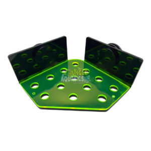 Marine Sources Magnetic Fluorescent Coral Bracket CRB-M-G13 view showcasing the vibrant green frag plug design.