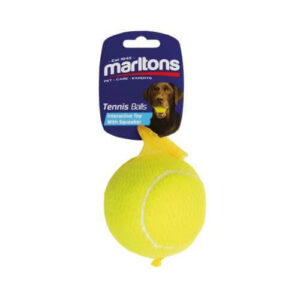 Marltons large squeaky tennis ball for dogs, perfect for interactive fetch games and playtime.