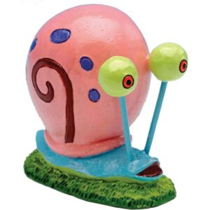 Mini Gary SpongeBob SquarePants aquarium ornament, colorful resin snail, 5.08cm, safe for children and pets.
