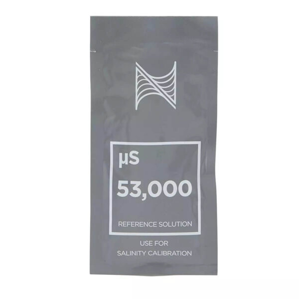 Neptune Systems 53000 µS Conductivity Calibration Solution for salinity calibration applications.