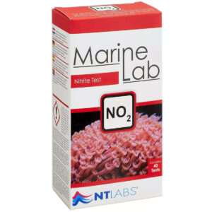 NT Labs No2 Marine Lab Nitrite Test Kit box for monitoring nitrite levels in aquariums, includes 40 tests.