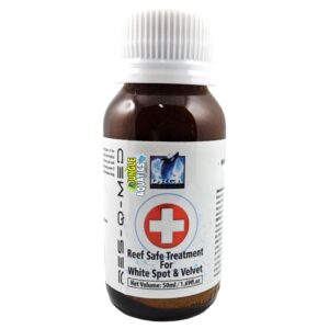 ORCA Res-Q-Med Reef-Safe treatment for White Spot and Velvet, 50ml bottle for marine aquarium care.