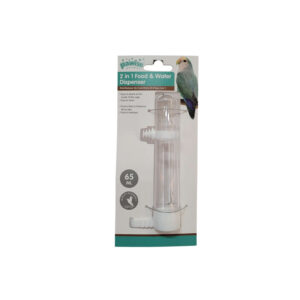 Pawise 2 in 1 Water and Food Dispenser 65ml, easy to attach, clean, available in various colors. Perfect for pet cages.