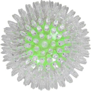 Flash Bouncer Ball Small with light-up feature, designed for dogs, featuring durable material and unique bouncy texture.