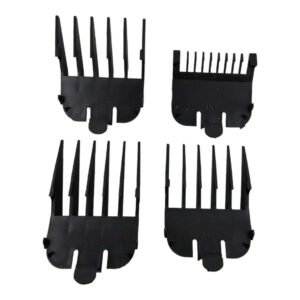 Pawise Pet Clipper Set snap-on combs in four sizes for customizable pet grooming length options.