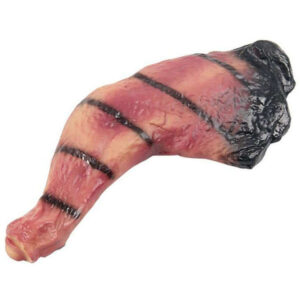 Pawise vinyl drumstick dog toy shaped like a delicious drumstick, perfect for playful and enthusiastic dogs.