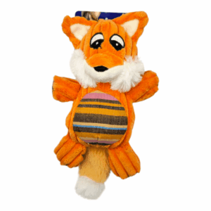 Plush fox dog toy, durable and soft, perfect for chewers and snugglers, providing hours of entertainment.