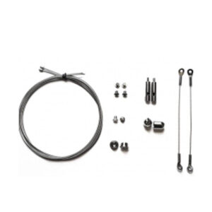 Radion LED Hanging Kit components, including cables, screws, and suspension parts for aquarium lighting setup.