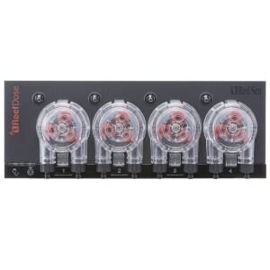 Red Sea ReefDose 4 Dosing Pump with four clear dosing heads for accurate aquarium nutrient dosing.