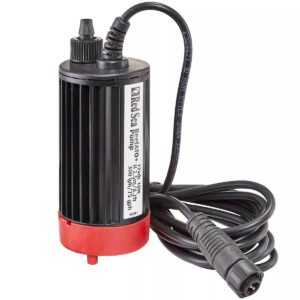 Red Sea ReefATO+ Auto Top Off System pump with black and red design, featuring an electrical cord for aquarium use.