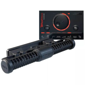 Red Sea ReefWave pump with controller featuring gyre flow technology for silent and efficient water movement.