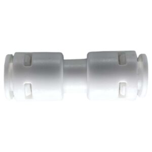 RO unit straight connector fitting, essential for secure plumbing in reverse osmosis systems, sold individually.