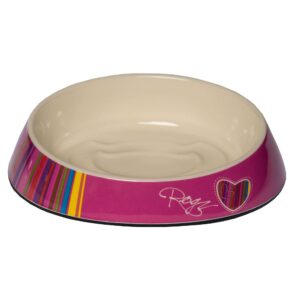 Colorful Rogz Fishcake Bowl with non-skid base, designed for a comfortable cat feeding experience.