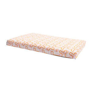 Rogz Retro Flat Rectangular Bed, stylish polycotton pet bed with lightweight, tear-resistant design.