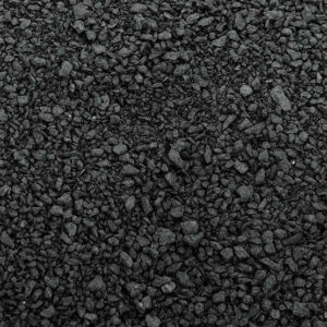 Close-up of Seachem Flourite Black Planted Substrate, a porous clay gravel ideal for freshwater planted aquariums.
