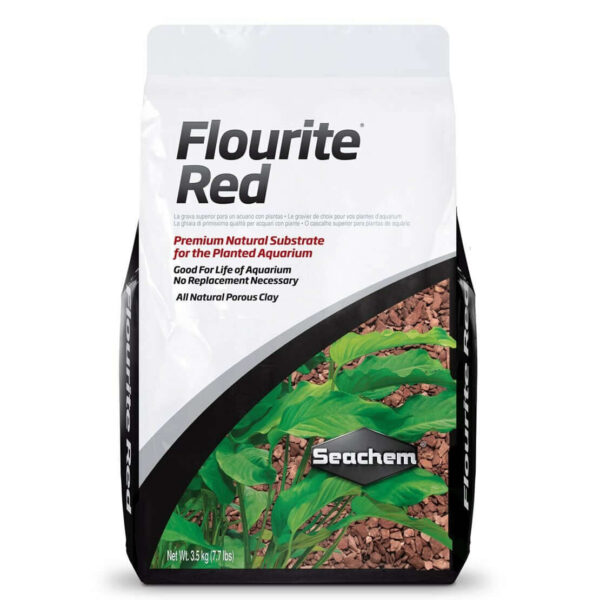Seachem Flourite Red substrate bag for planted aquariums, natural porous clay for optimal plant growth.