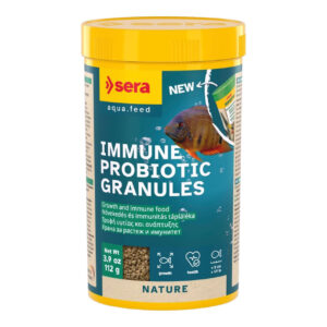Sera Immune Probiotic Granules for ornamental fish, promotes growth and health with probiotic bacteria and high protein.