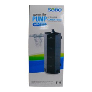 SOBO Aquarium Corner Filter product packaging displaying model WP-707C for optimal aquarium clarity and performance.