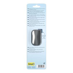 Tetra Magnet Cleaner Flat packaging showcasing its features for easy aquarium glass cleaning.
