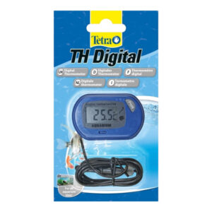 Tetra TH Digital Thermometer packaging with digital display for accurate aquarium water temperature measurements.