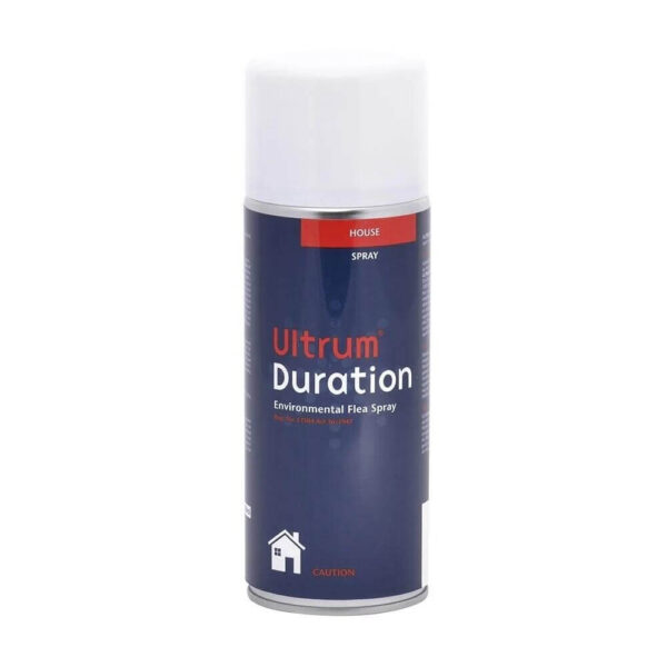 Ultrum Duration Aerosol Spray 350ml for long-lasting flea prevention in homes and environments.