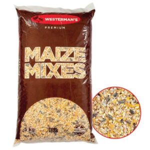 Westerman's Mixed Fowl 5kg maize mix packaging displaying high-quality seeds for balanced bird diet.